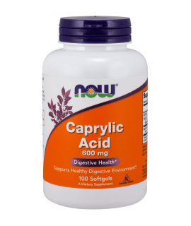 NOW FOODS Caprylic Acid 600mg 100 softgels